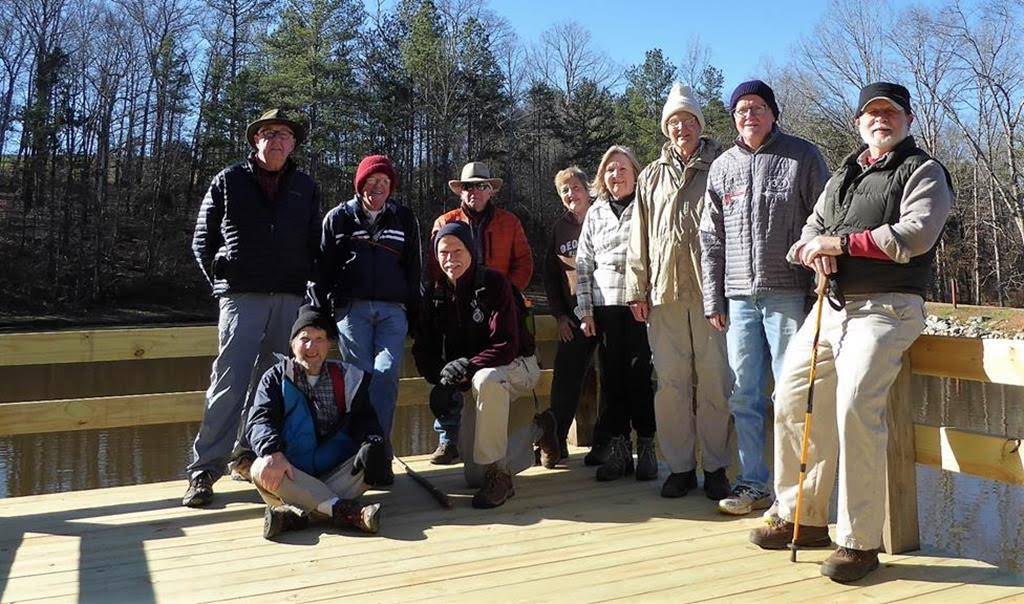 The OFHC gang for today's hike. (l-r) Tim Hale, Bruce O'Connor, Joe Collins, Mike Bell, Vic Robson, Jeanne O'Connor, Angela Evans, Dick Metzgar, Tony Presley and Bob Magee.
