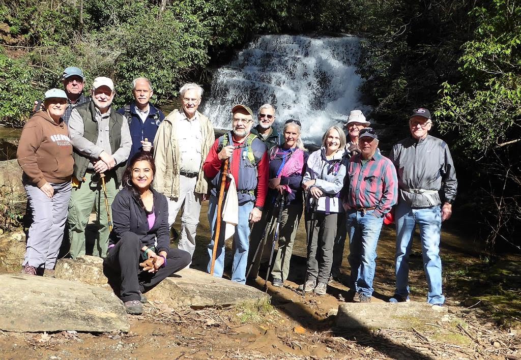 The OFHC gang for today's hike. (l-r) Jeanne O'Connor, Tim Hale, Bob Magee, Trushna Nadig, Mike Bell, Dick Metzgar, Gary King, Ray Lovett, Betty Smith, Terre Pratt, Joe Collins, Vic Robson and Tony Presley.