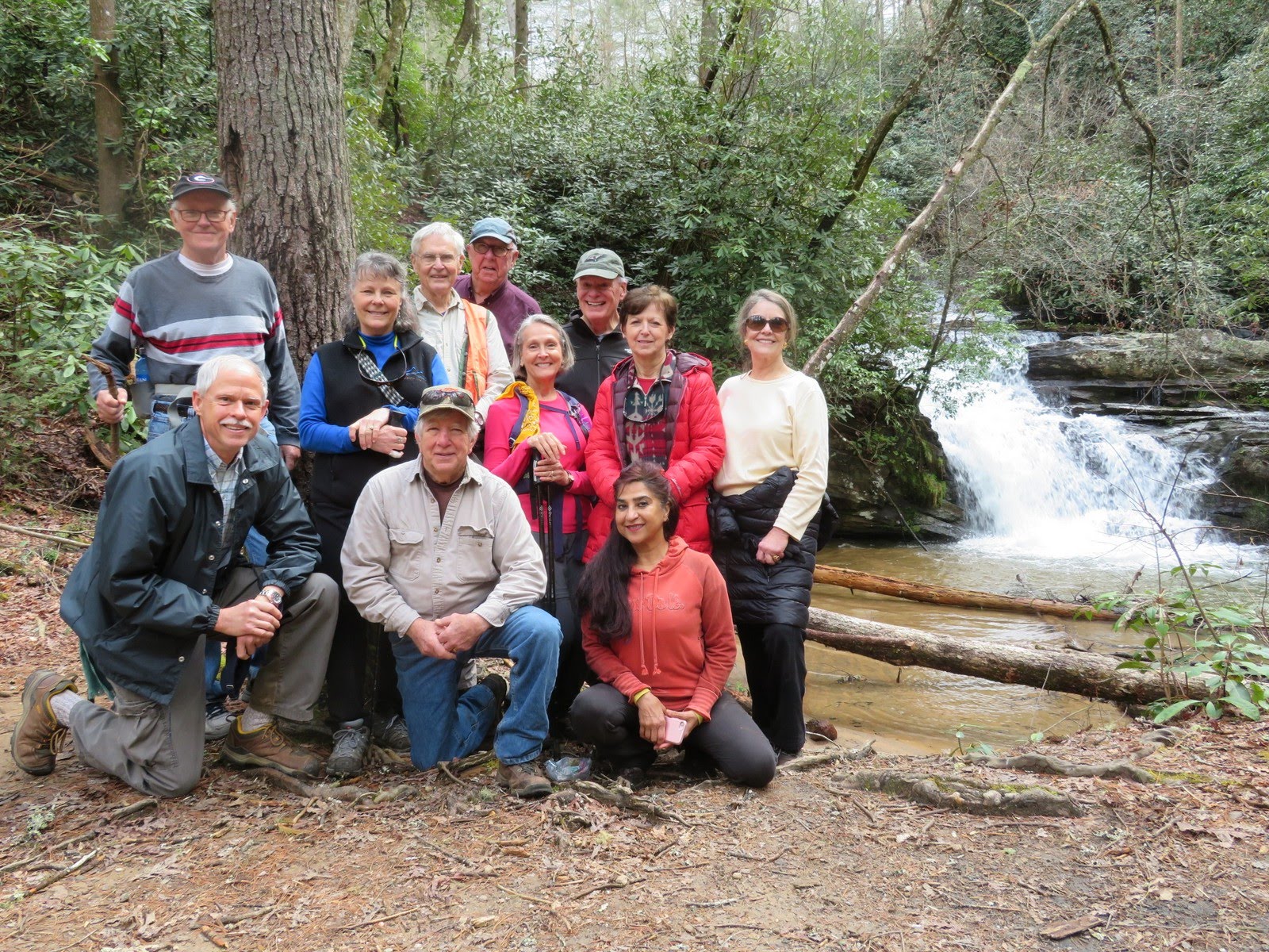 The OFHC gang for today's hike. (l-r) Tony Presley, Mike Bell, Renee Corbett, Vic Robson, Dick Metzgar, Tim Hale, Terre Pratt, Bob Drake, Jenny Bell, Trushna Nadig and Jo Drake.