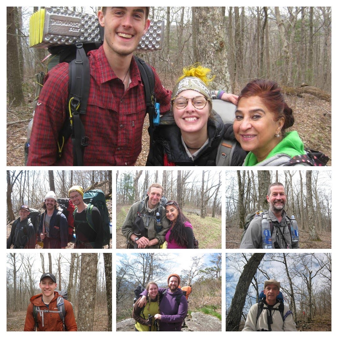 Lots of thru-hikers (more thru-hikers in photos at the bottom). They were from Pa, Ga, Wis, NJ, Tx, Alaska (her blog can be seen of Facebook at alaskagirladventures), Koblenz Germany, Maine, Md, NY