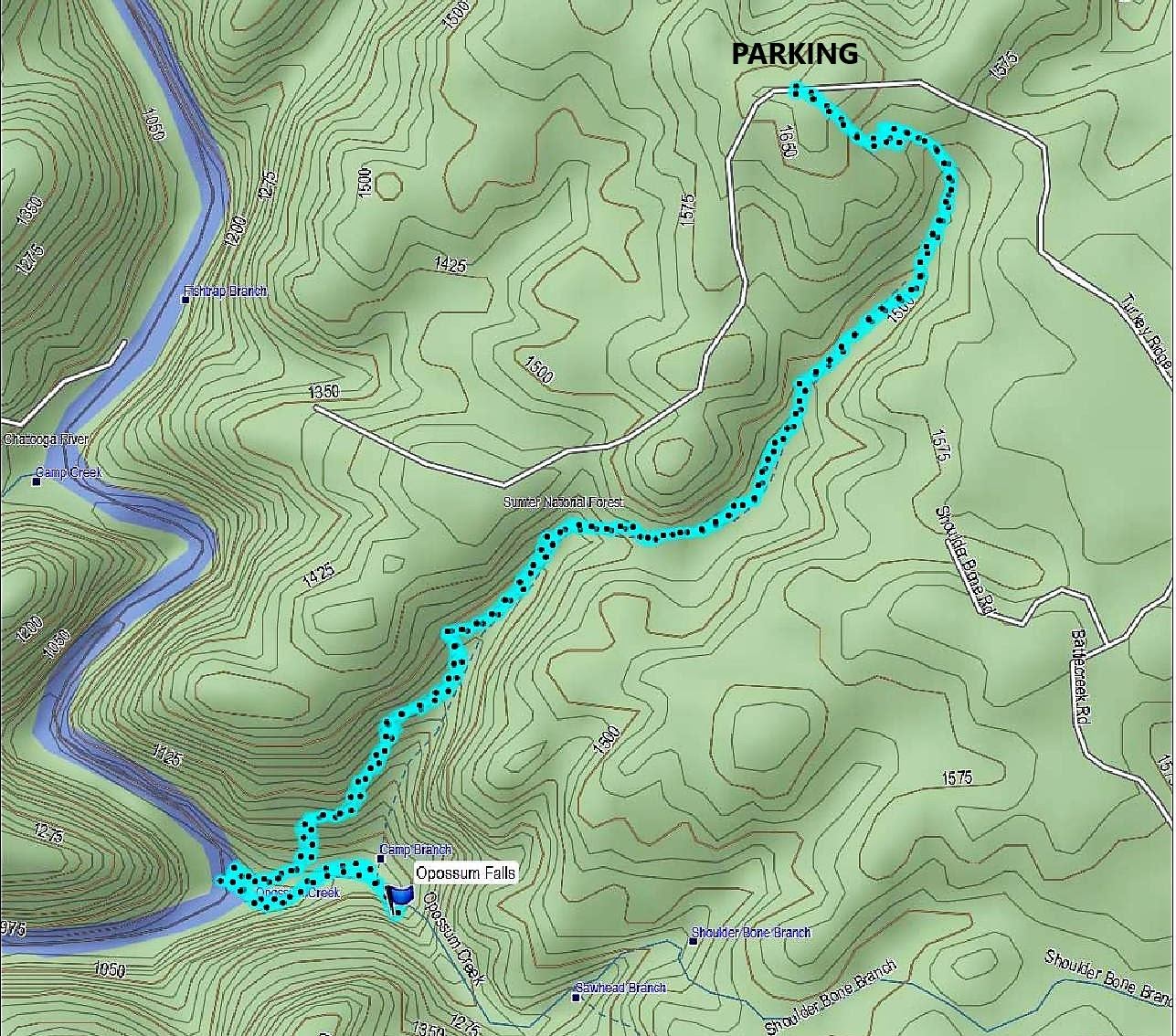 Our path today.