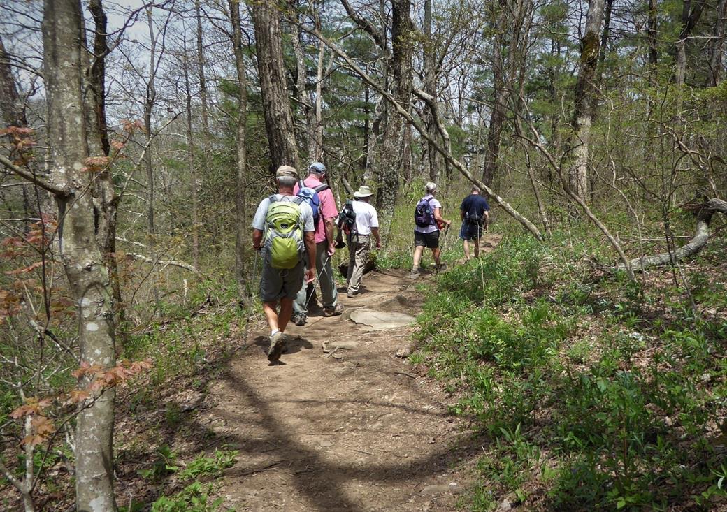 Now we have reached the A.T. and head up to Blood Mt.