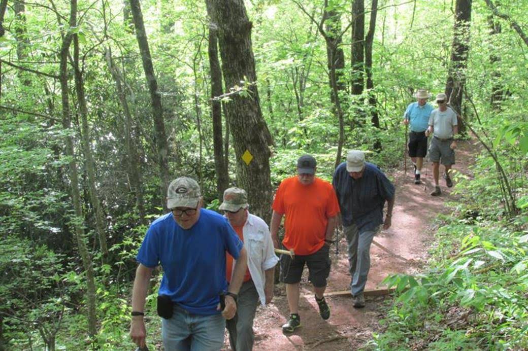 The Tennessee Rock Trail is a beautiful walk through a very lush hardwood forest loaded with wildflowers.