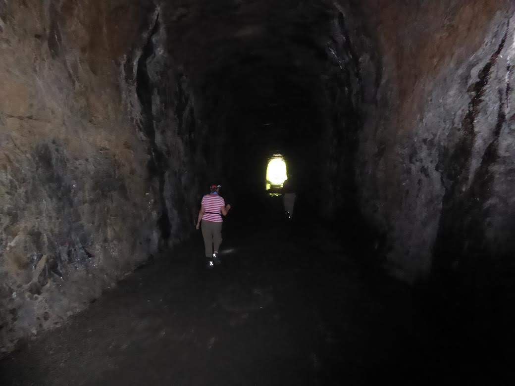 Here we are headed back out of the tunnel.