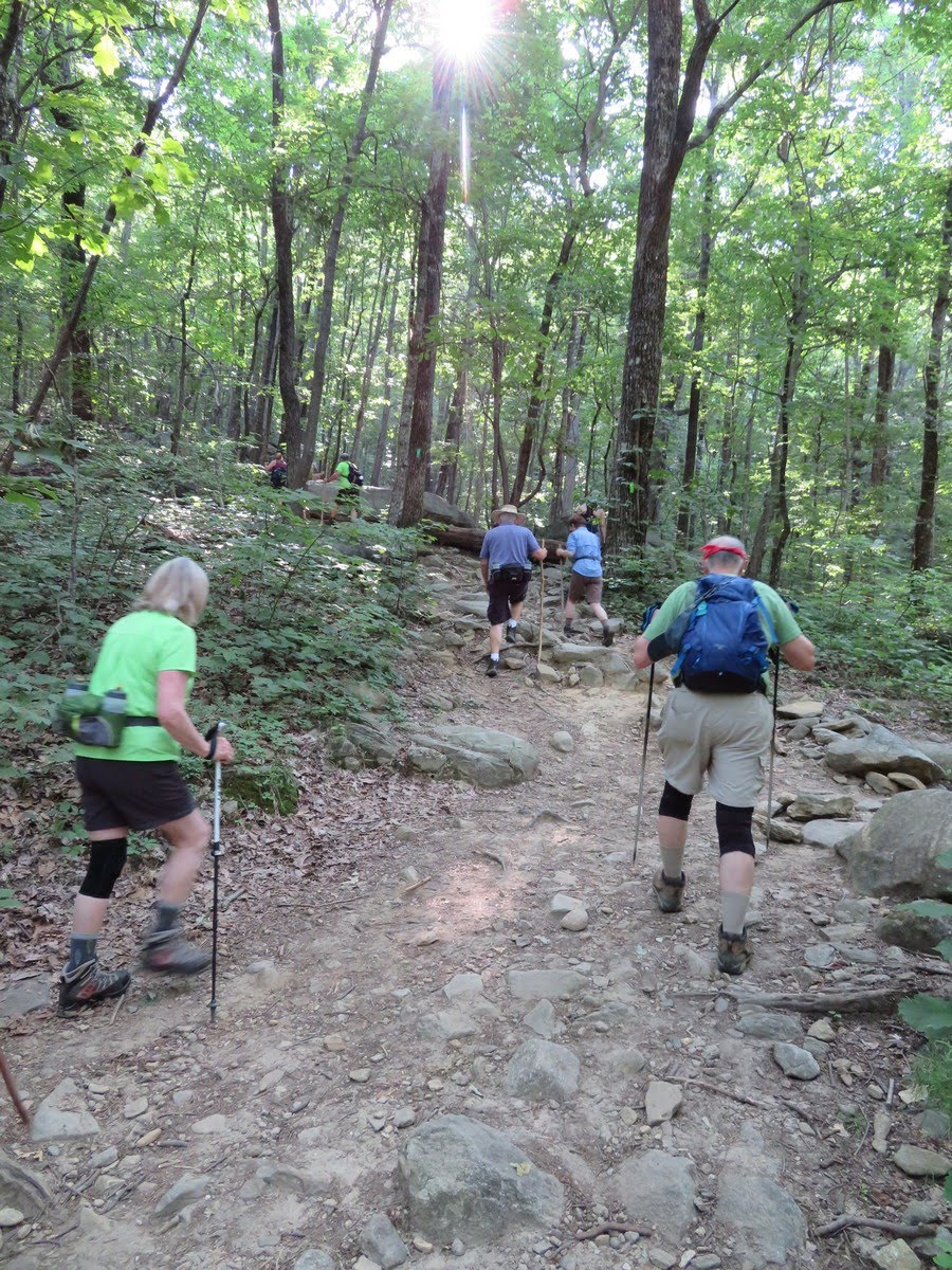 Starting the strenuous uphill climb.