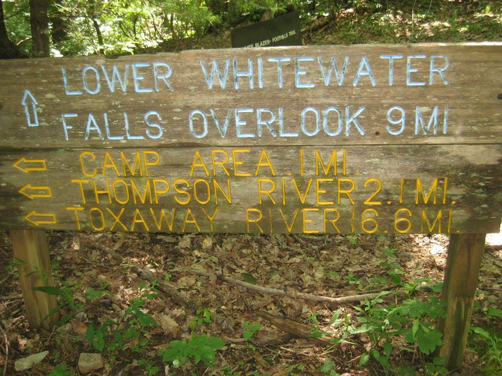 Trail sign at the beginning of the access trail.