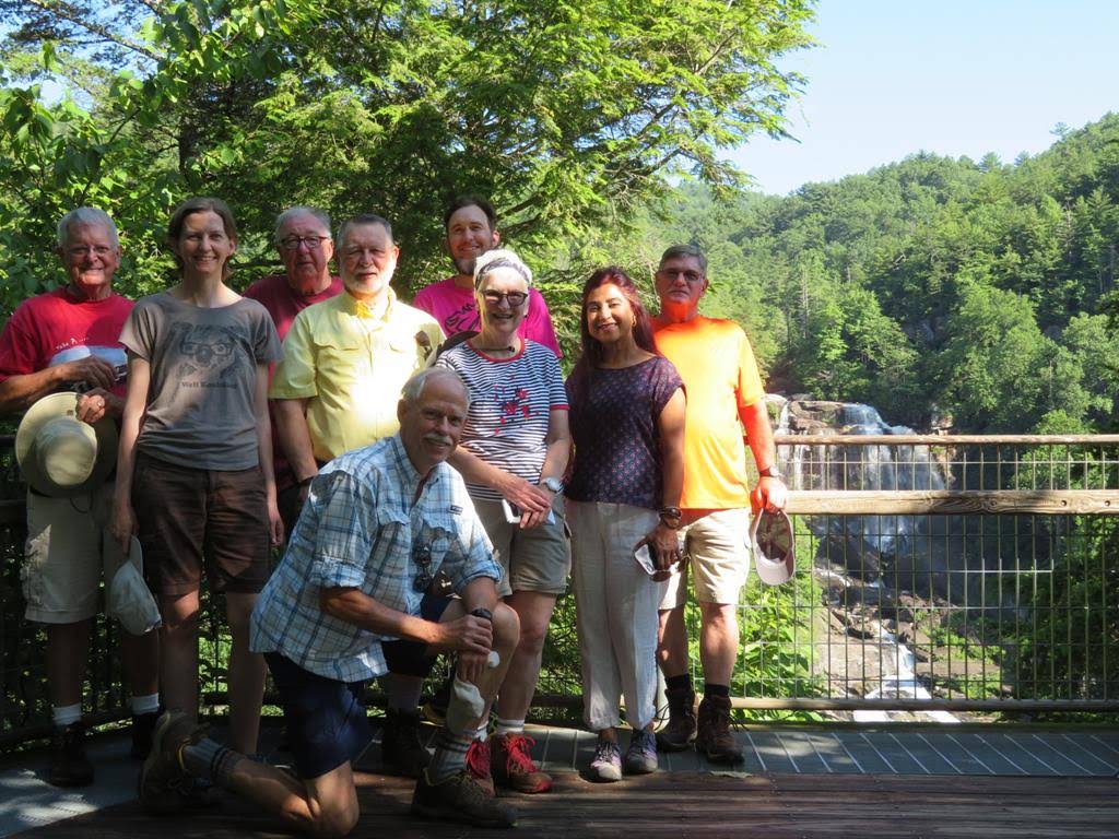 The OFHC gang for today's hike. (l-r) Joe Collins, Elaine Hale, Tim Hale, Bob Magee, Mike Bell, Travis Hale, Paulette Williams, Trushna Nadig and Ray Clark.