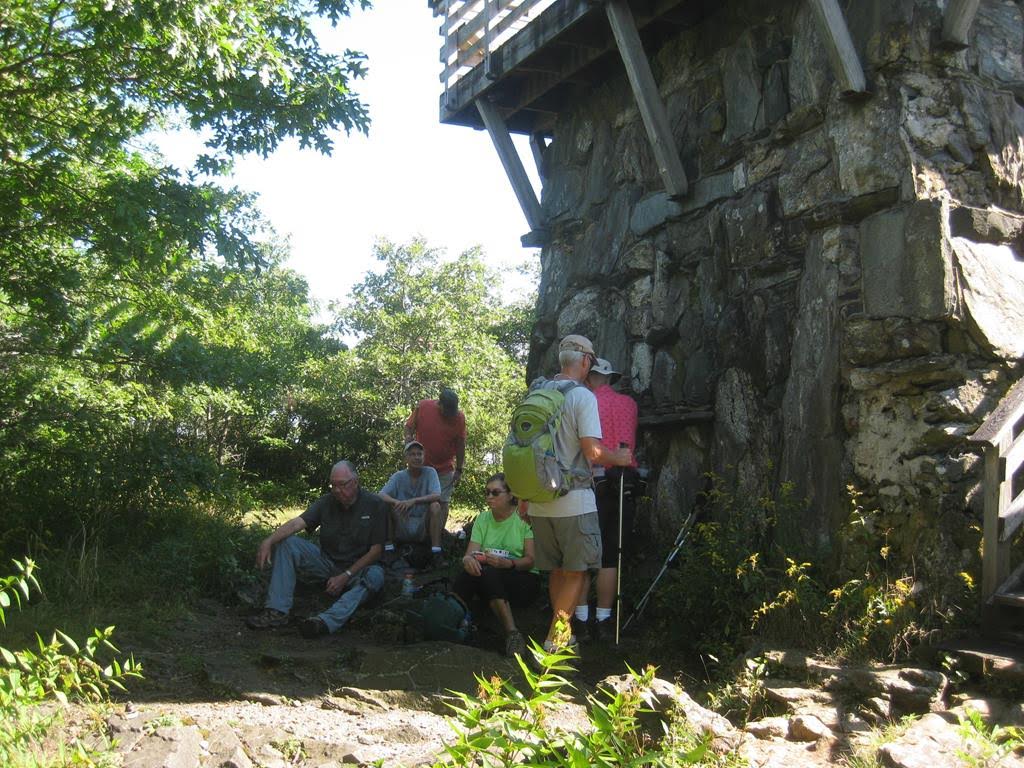 Arrival at the Rabun Bald Fire Tower.
