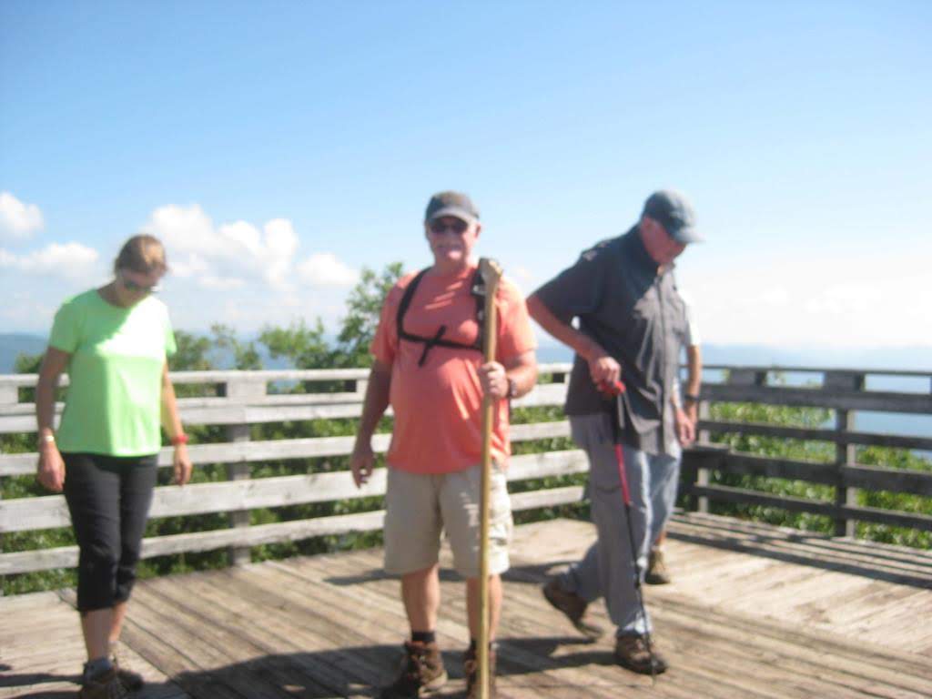 The old fire tower was converted into a nice observation deck.