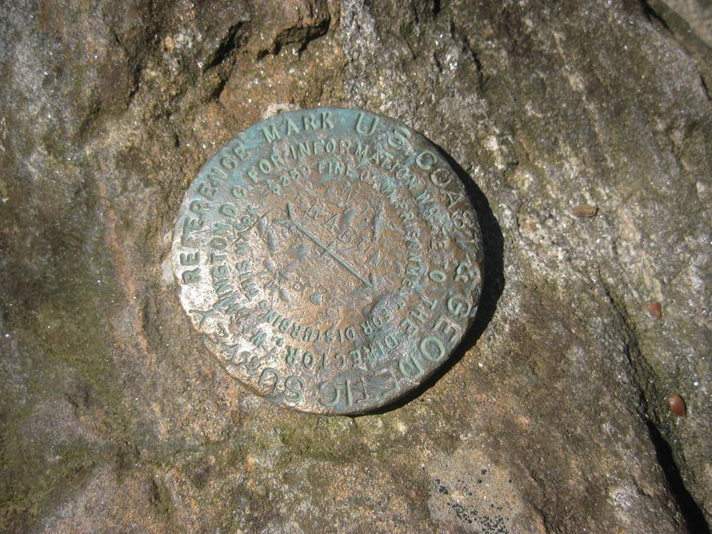 Geological Survey marker at Rabun Bald.