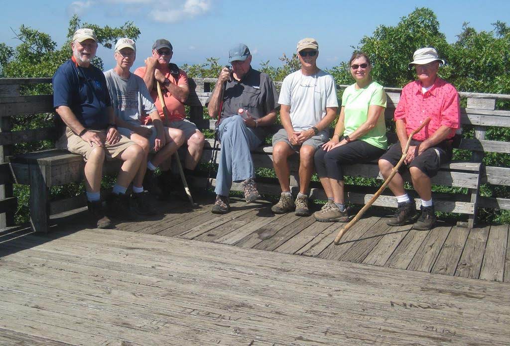 The OFHC gang for today's hike (l-r) Bob Magee, Edwin Pruitt, Ray Clark, Tim Hale, Jim Driggers, Greta Driggers and Joe Collins.