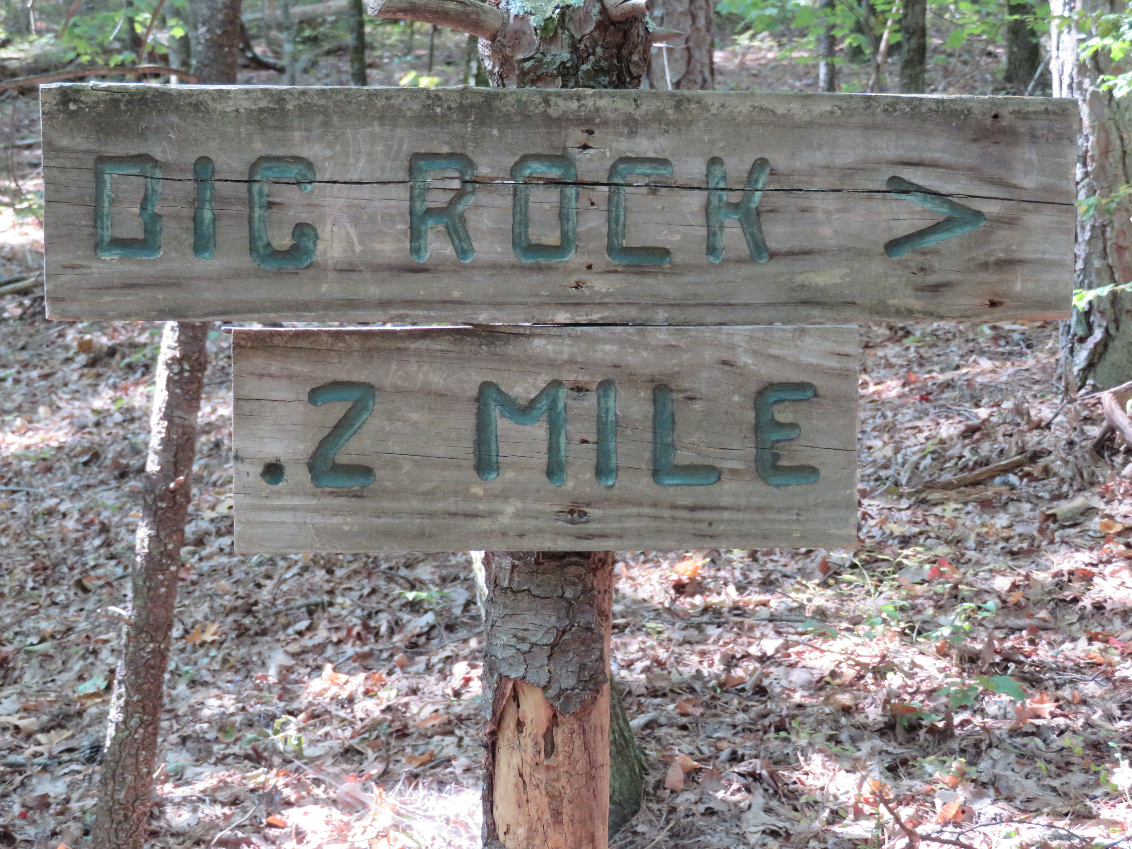 The side trail to Big Rock