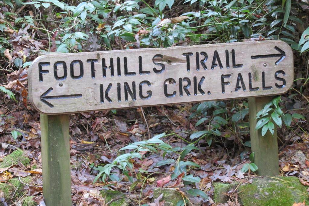 On the way back, we take the Foothills Trail to King Creek Falls.