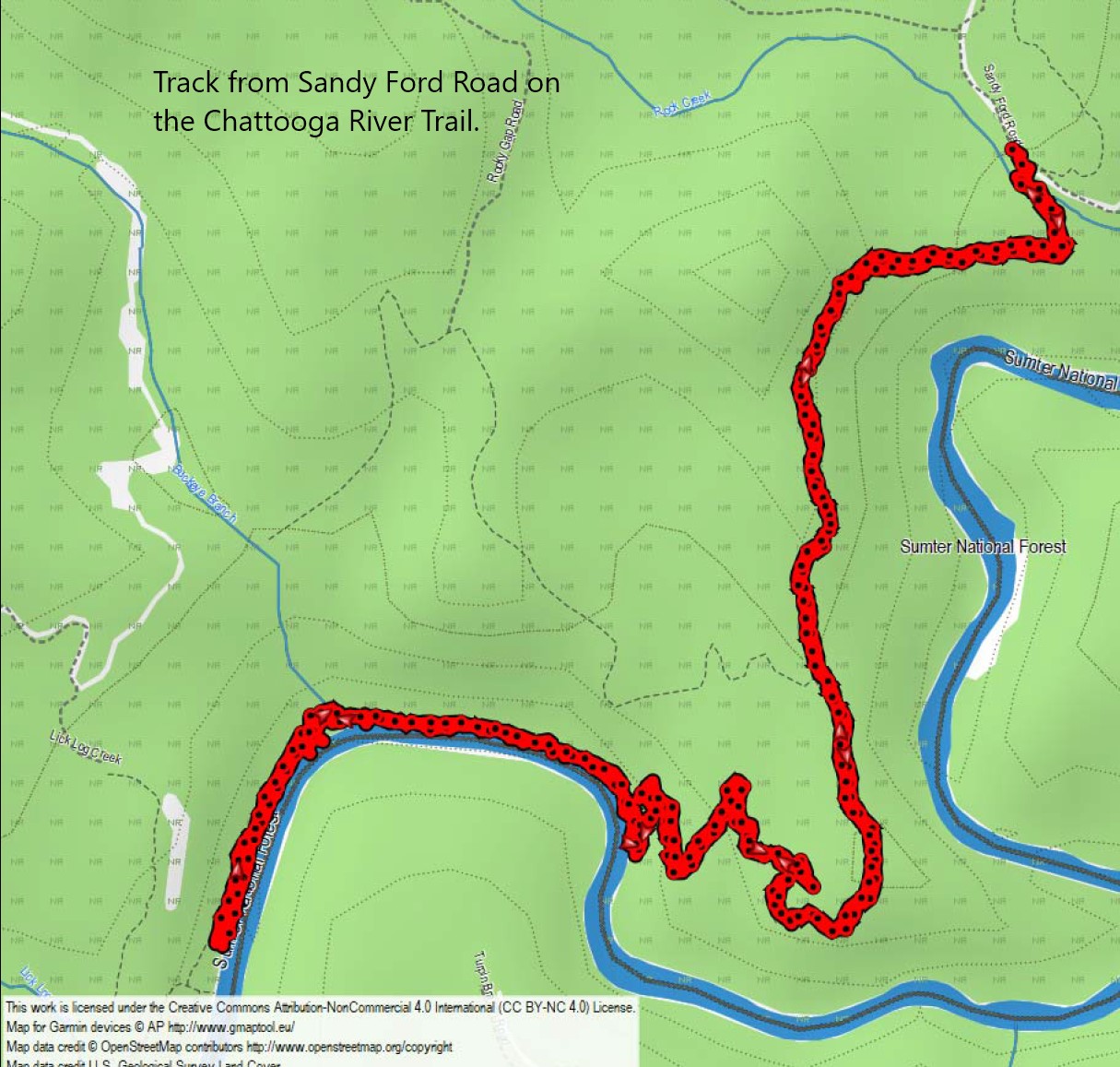 Our GPS track today