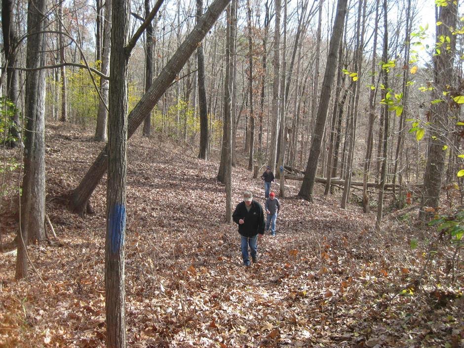 The trails were covered with fresh leaf fall..