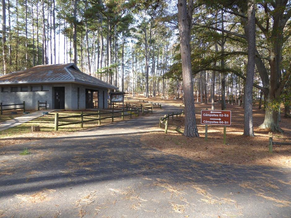 Walking thru the campground.