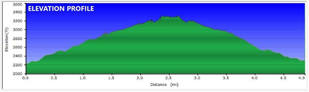 GPS Profile shows that it was an up and down hike!