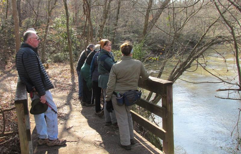 The trail crosses the Broad River here.
