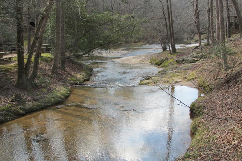 Here, the trail follows beautiful Rice Creek..